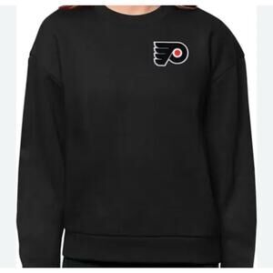 Women's Antigua Black Philadelphia Flyers Logo Victory Pullover With FBF Socks
